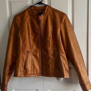 Golden leather jacket